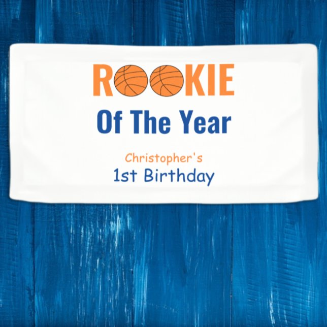 Rookie Basketball 1. Geburtstag Banner (Von Creator hochgeladen)