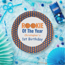 Rookie Basketball 1. Geburtstag Pappteller