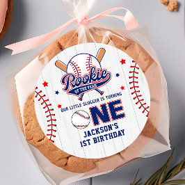 Rookie des Jahres 1. Geburtstag Baseball Sticker