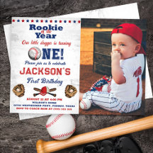 Rookie des Jahres Baseball 1. Geburtstag Batter Up