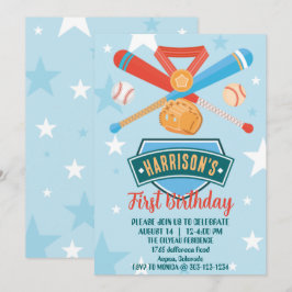 Rookie des Jahres Baseball 1. Geburtstag Einladung