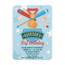 Rookie des Jahres Baseball 1. Geburtstag Magnet