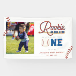 Rookie des Jahres Baseball 1. Geburtstag Party Banner