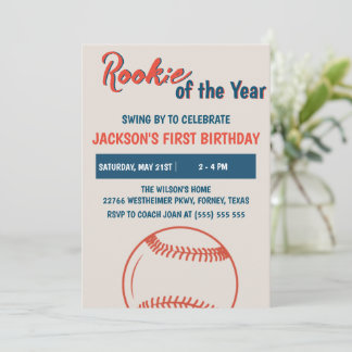 Rookie des Jahres Baseball Geburtstagsparty