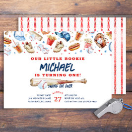 Rookie des Jahres Baseball Geburtstagsparty Einladung