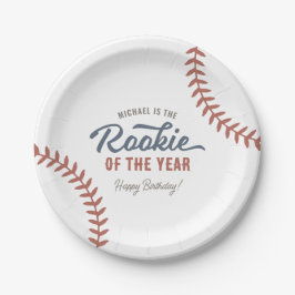 Rookie des Jahres Baseball Geburtstagsparty Pappteller