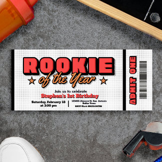 Rookie des Jahres - Basketball-Ticket Einladung