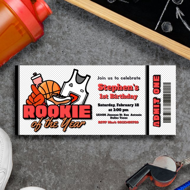 Rookie des Jahres - Einladung zum Basketball-Ticke (Rookie of the Year - Basketball Ticket Invitation)