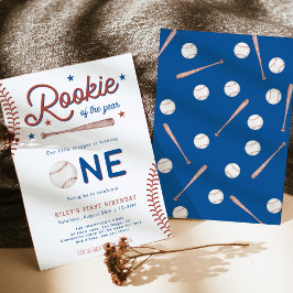 Rookie des Jahres Erster Geburtstag Baseball Party Einladung