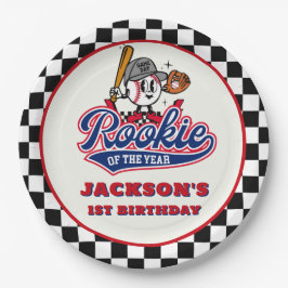 Rookie des Jahres Personalisiert Baseball Geburtst Pappteller