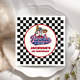 Rookie des Jahres Personalisiert Baseball Geburtst Serviette