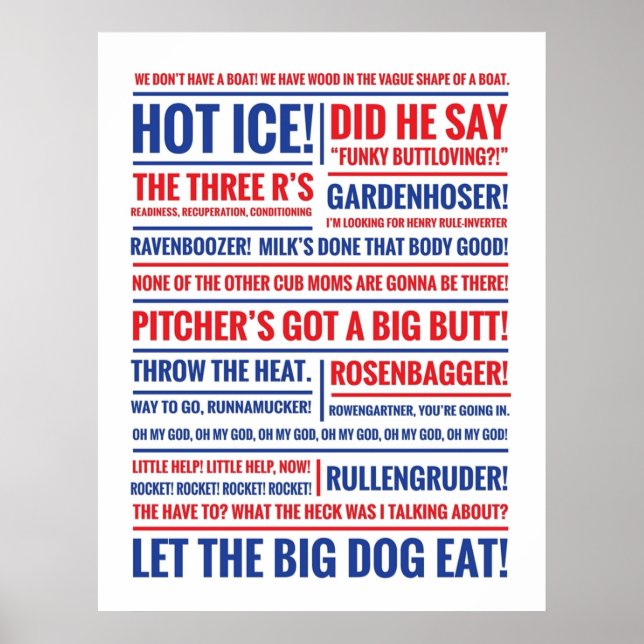 Rookie des Jahres typografische Zitate Poster (Vorne)