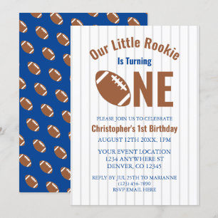 Rookie Football 1. Geburtstag Einladung