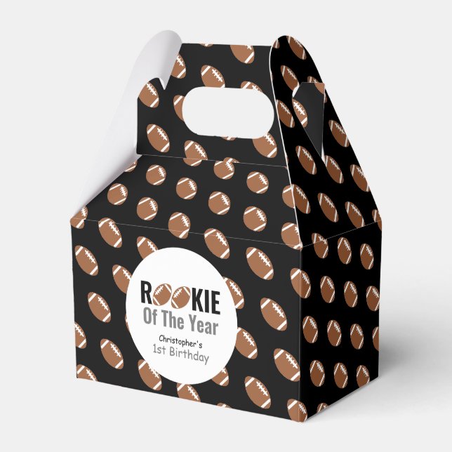 Rookie Football 1. Geburtstag Geschenkschachtel (Vorderseite)