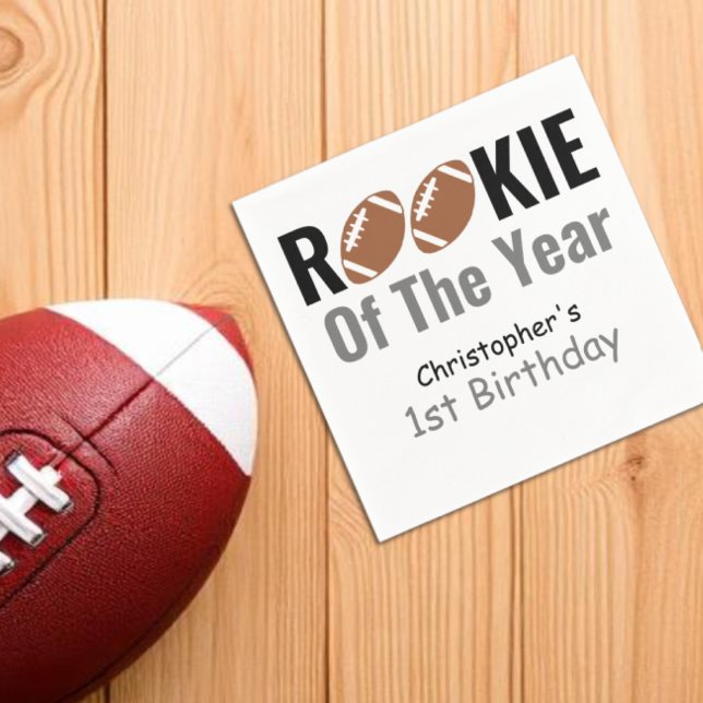 Rookie Football 1. Geburtstag Serviette (Von Creator hochgeladen)