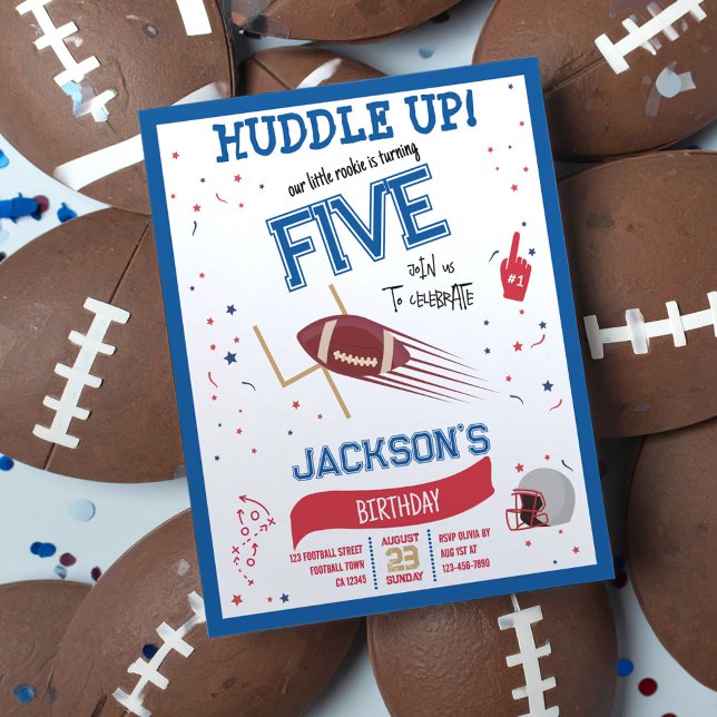 Rookie Football Budget Geburtstag Einladung herunt (Von Creator hochgeladen)