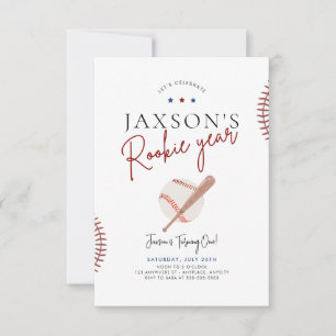 Rookie Jahr Erstgeburt Einladung Baseball