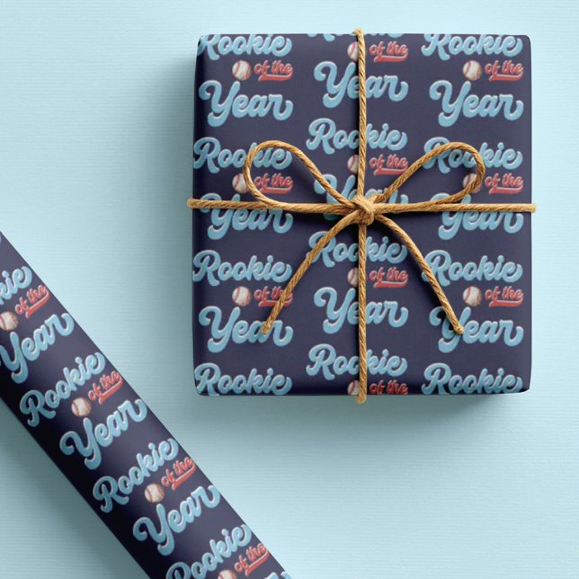 Rookie of the Year Baseball 1. Geburtstag Geschenkpapier (Von Creator hochgeladen)