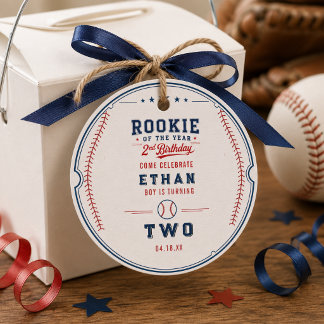 Rookie of the Year Baseball 2. Geburtstag Kinder Geschenkanhänger