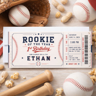 Rookie of the Year Baseball-Foto 1. Geburtstag Einladung