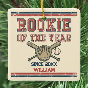 Rookie of the Year Baseball Keramikornament