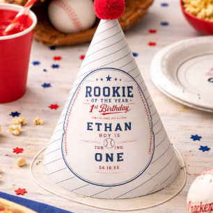 Rookie of the Year Baseball-Ticket 1. Geburtstag Partyhütchen