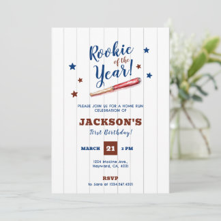 Rookie of the Year Birthday Einladung