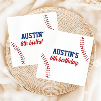Rookie Year Baseball Birthday Napkins Serviette