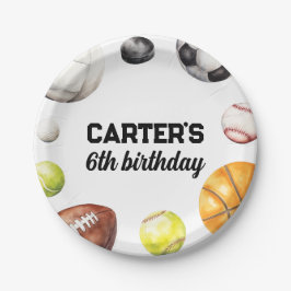 Rookie Year Sports Birthday Pappteller