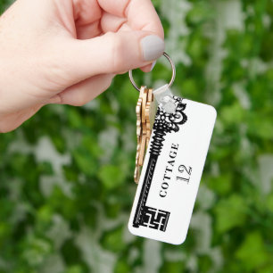 Room Number Rental Business Skeleton Key Keychain Schlüsselanhänger