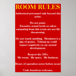 Room Rules Poster