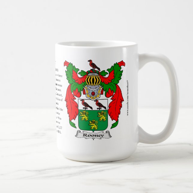 Rooney Familien-Wappen Kaffeetasse (Rechts)