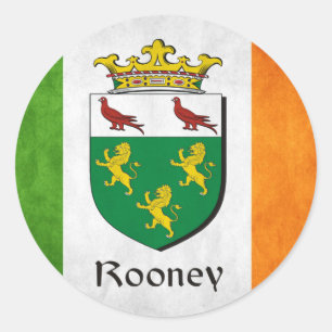 Rooney Irish Flag Runder Aufkleber