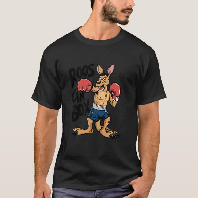 Roos Can Box Kangaroo Boxing Lover T-Shirt (Vorderseite)