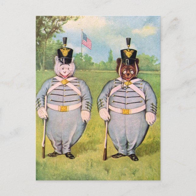 Roosevelt Bears im Militär Postkarte (Vorderseite)