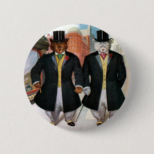 Roosevelt Bears in New York Button