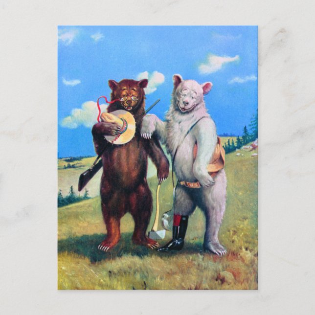 Roosevelt Bears Out im amerikanischen Westen Postkarte (Vorderseite)