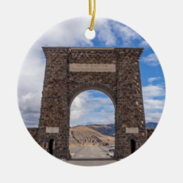 Roosevelt Gate Eintritt Yellowstone Keramik Ornament