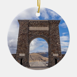 Roosevelt Gate Eintritt Yellowstone Keramik Ornament