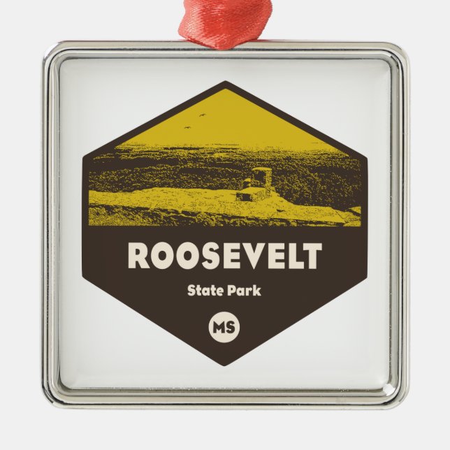 Roosevelt Staat Park Mississippi Ornament Aus Metall (Vorne)