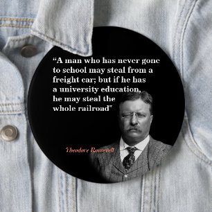 Roosevelt Theodore zitieren berühmt "teddy Rooseve Button