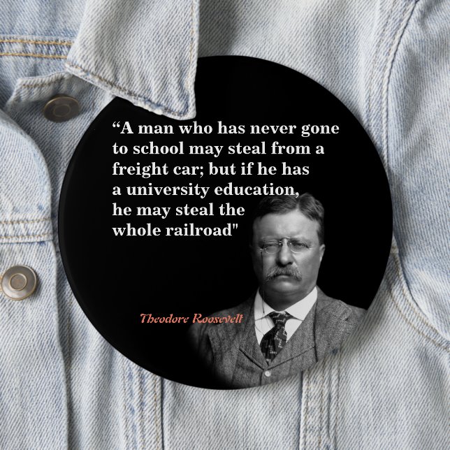 Roosevelt Theodore zitieren berühmt "teddy Rooseve Button (Beispiel)