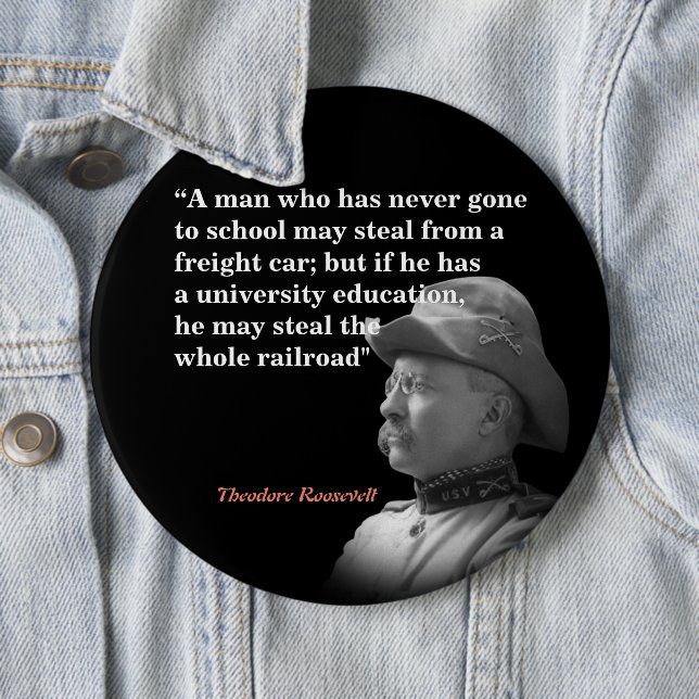 Roosevelt Theodore zitieren berühmt "teddy Rooseve Button (Beispiel)