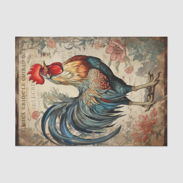 Rooster3 Seidenpapier (Vorderseite)