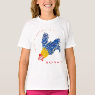 Rooster 2017 Child Painting Name L Ärmel Kinder T- T-Shirt