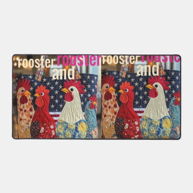 rooster and rooster schreibtischunterlage (Vorderseite)