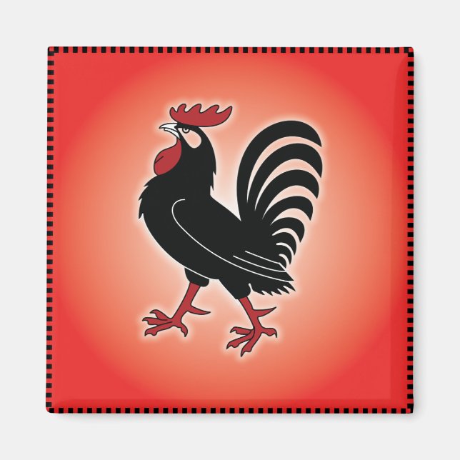 Rooster Attitude Magnet (Vorne)