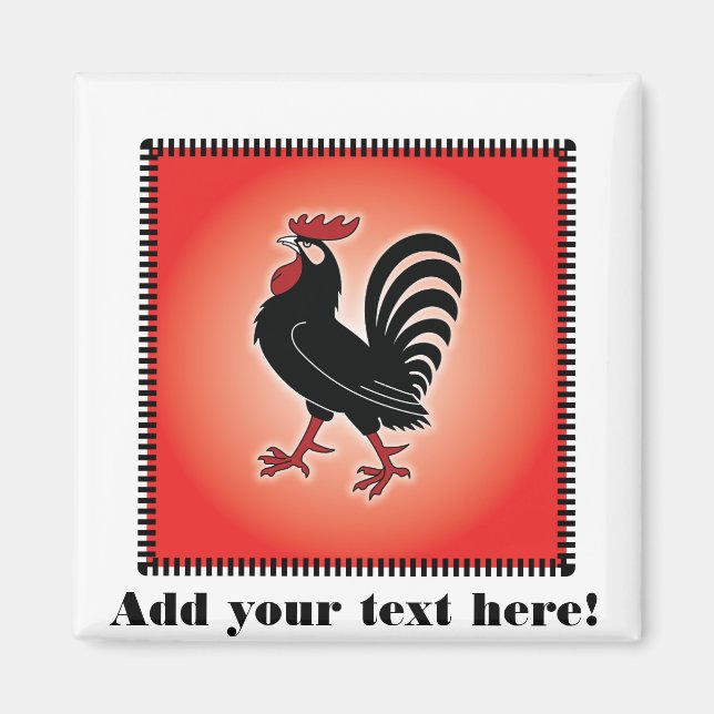 Rooster Attitude Magnet (Vorne)