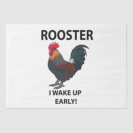 Rooster Bird Weckte ich auf Early Funny Rooster Seidenpapier