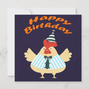 Rooster Birthday Karte